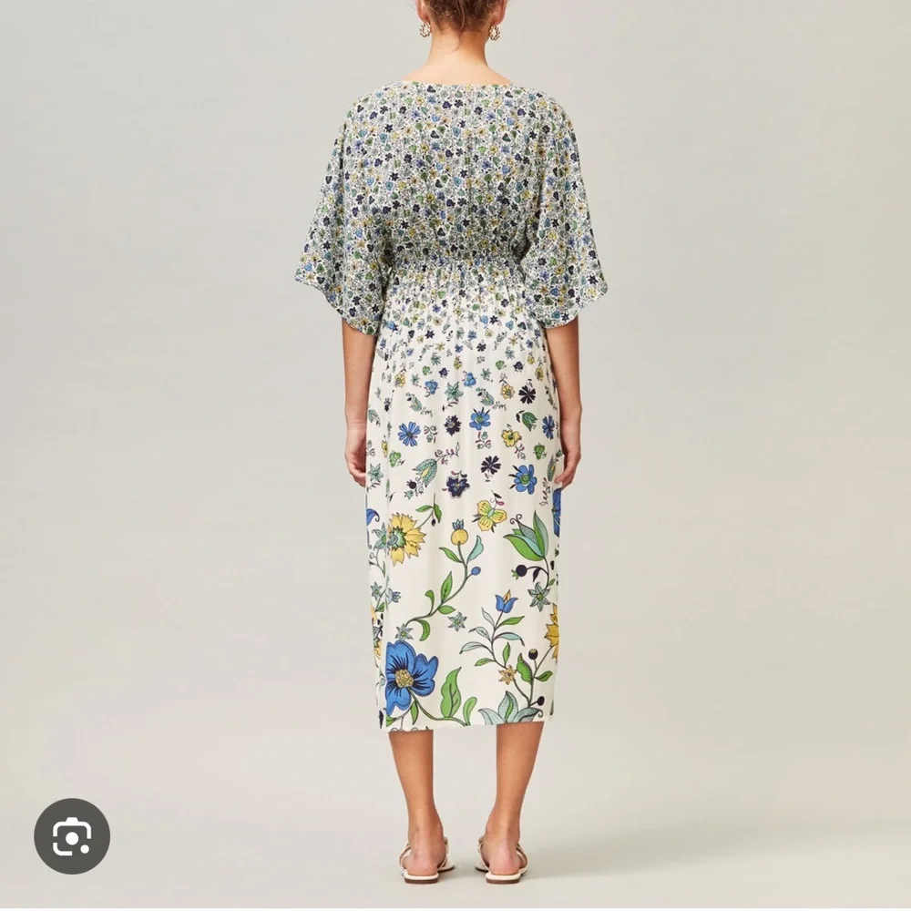 Tory Burch Floral Print Midi Beach Dress